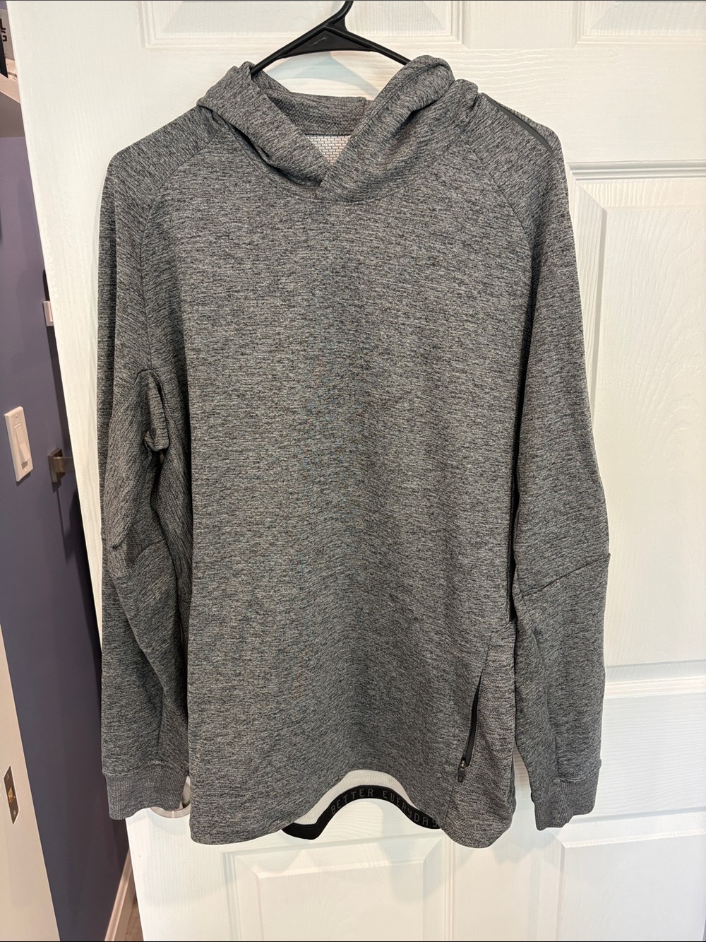 Lululemon Men's Heather Gray Lightweight Hooded Sweatshirt